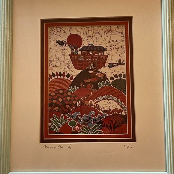Amos Amit 1984 Noah's Ark Framed Picture - Picture 6 of 11